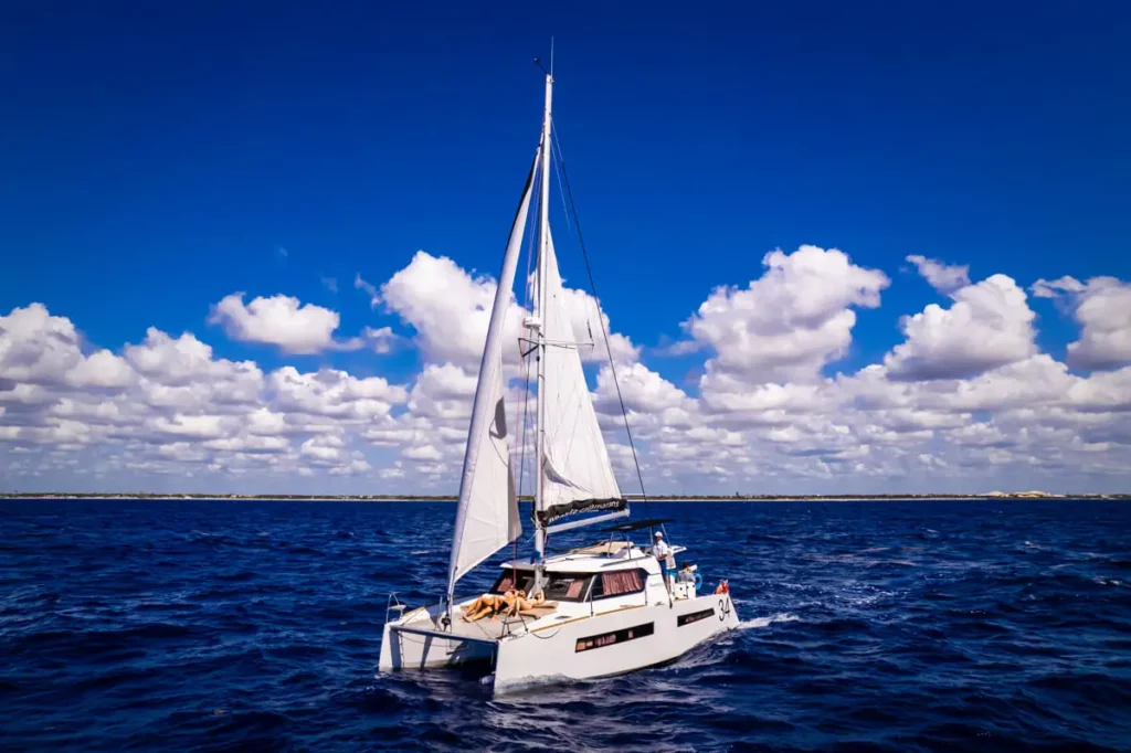 Tulum’s Sailing Icon: 34 Ft Aventura Catamaran