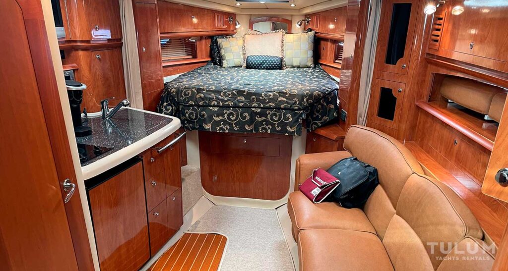 Sophisticated Bedroom Design in the 37-Ft Four Winns Yacht