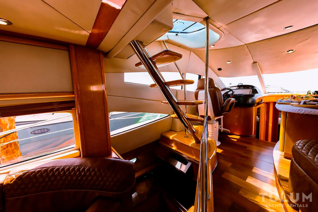 Luxury Guest Cabins of the 60-Ft Sunseeker Manhattan in Tulum