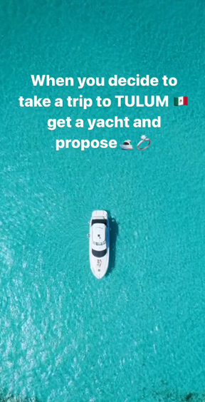 Romantic Yacht Proposal in Tulum - A Moment to Remember Forever!!