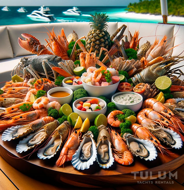 Experience Culinary Delight at Your Tulum Yacht Party
